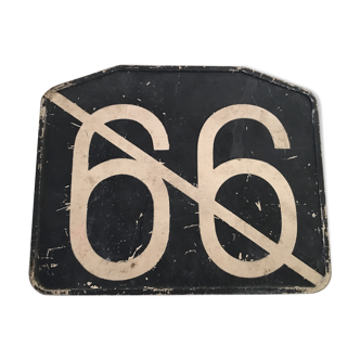 Old plate of Barre in Bakelite No. 66 bus line.