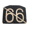 Old plate of Barre in Bakelite No. 66 bus line.