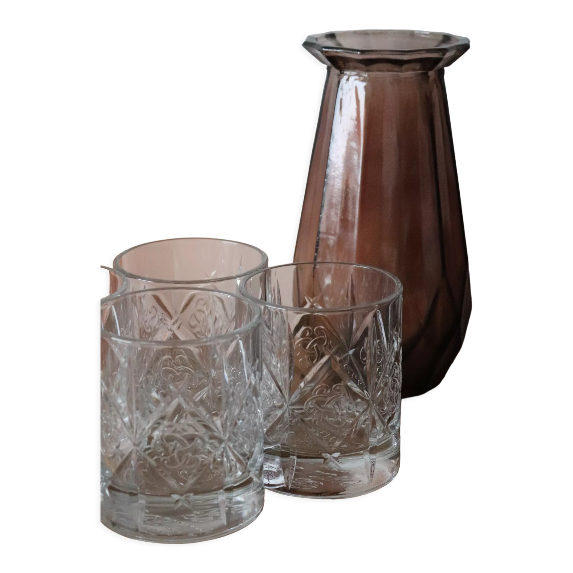 Antique vase in molded glass