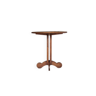 Table bois vintage, table bistrot, guéridon, table ancienne, table d'appoin