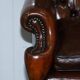 Chesterfield leather canapé in Georgian style with lion paw carved feet.