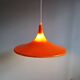 Large vintage orange plastic pendant light