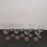 Luminarc pink feet wine glasses
