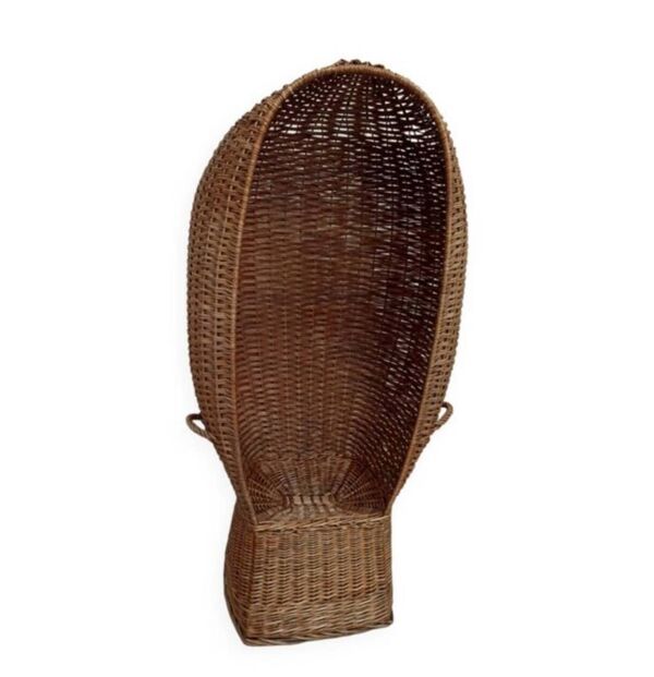 Cabine de plage osier rotin vintage fauteuil Emmanuelle