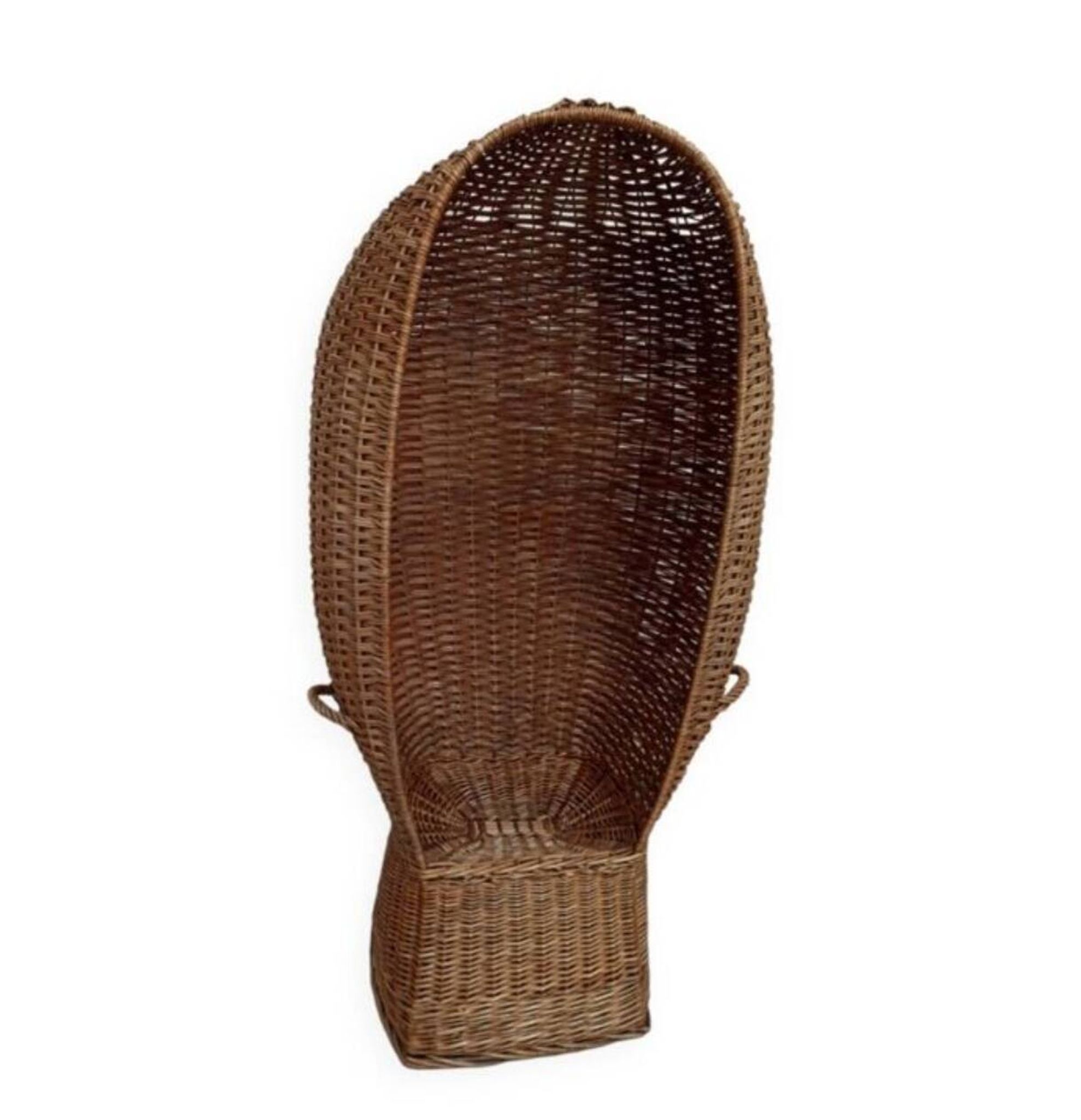 Cabine de plage osier rotin vintage fauteuil Emmanuelle