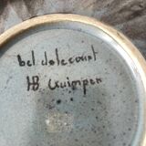 Rare plate bel delecourt quimper antique