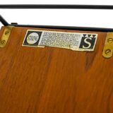 Vintage bookcase with metal frame