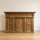 Wall storage unit in Henri IV style made of solid oak.