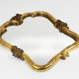 Max Welz Vienna Art Nouveau Hand-Carved Gilded Wood Wall Mirror, Austria, 1930s