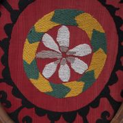 Bohemian chair, Suzani embroidery armchair with bergere style