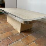 Coffee table and travertine