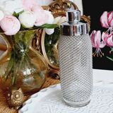 Glass and metal shaker 70s
