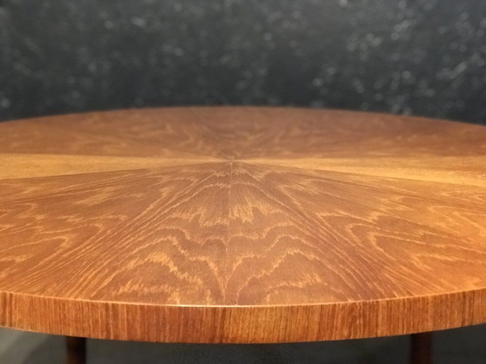 Mid-century round teak collection Starburst coffee table by Tom Robertson for McIntosh