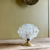 Lampe globe “godrons” ovale en verre