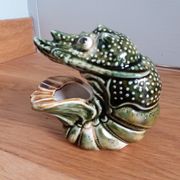 Zoomorphic ceramic shrimp or crayfish ashtray
