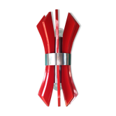 Applique en bakélite rouge et chrome