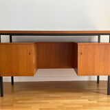 Vintage Scandinavian desk with back bookcase