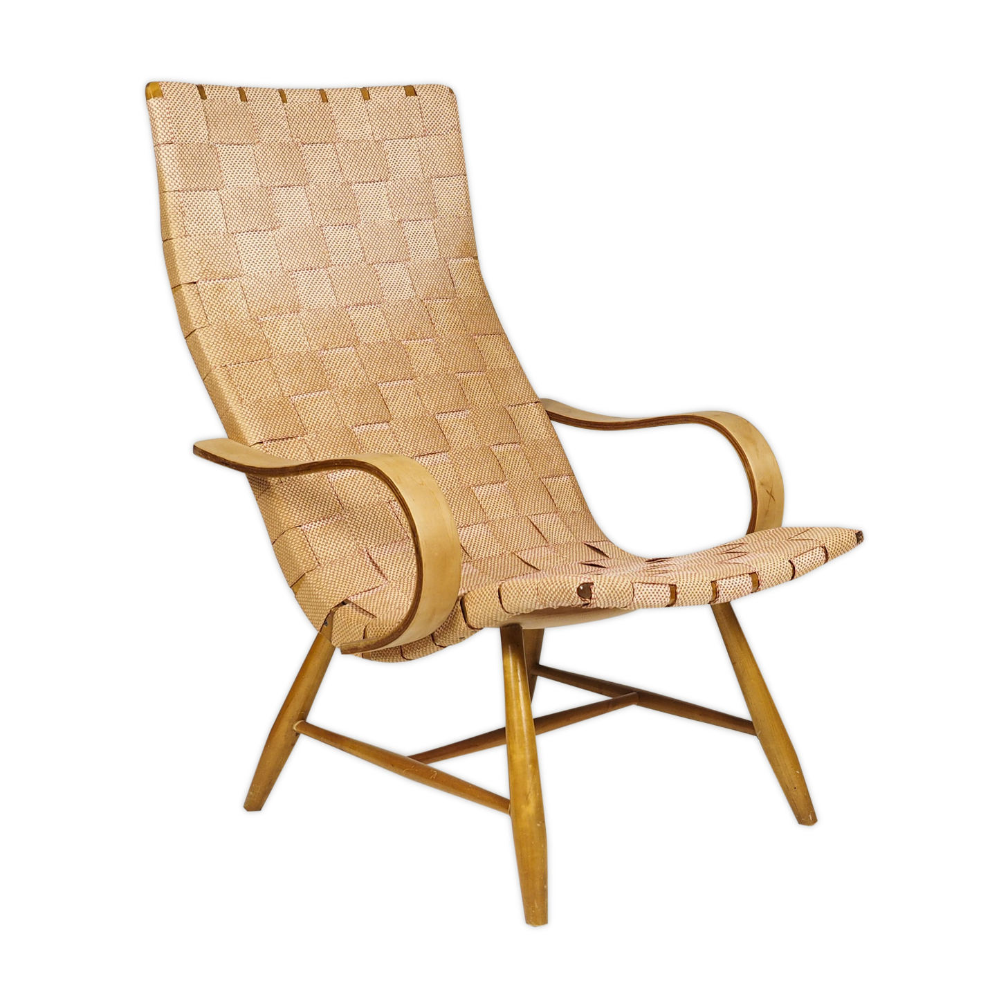 Original armchair from the 1940/40s in birch
