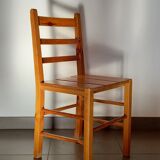 Desk and pine chair