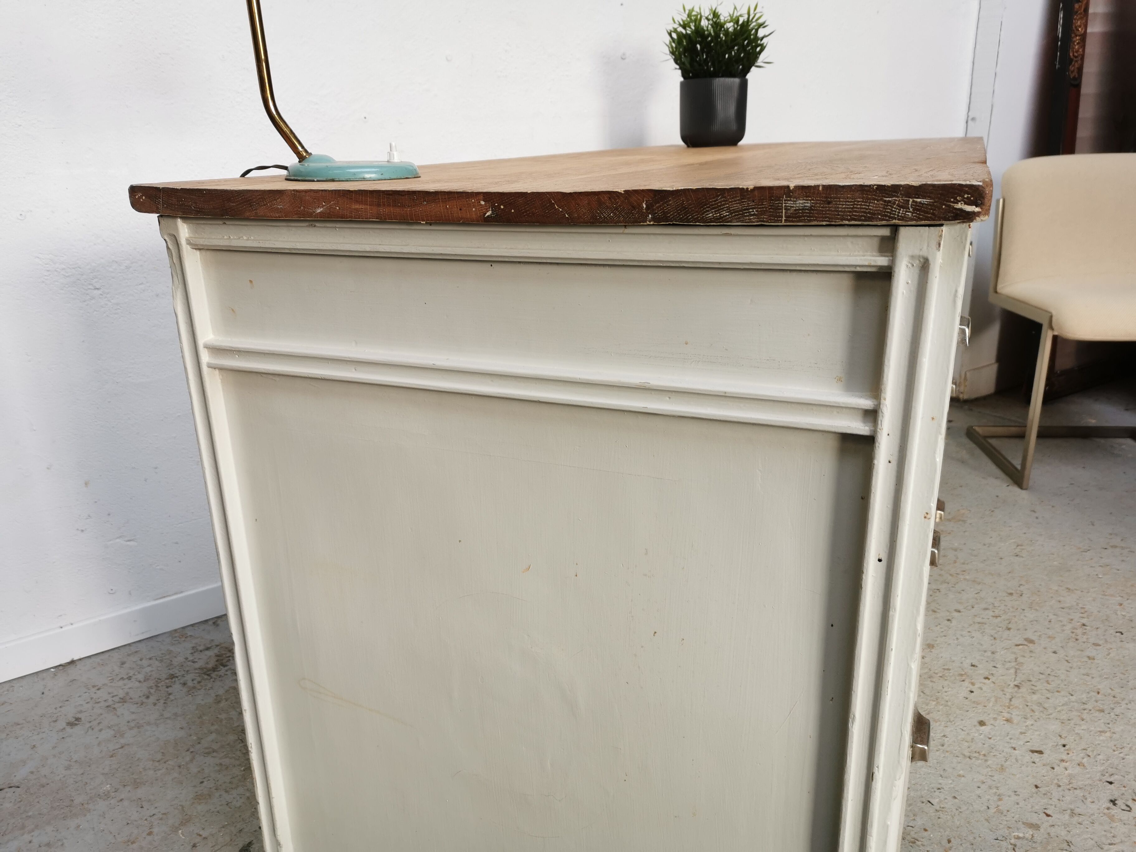 Comptoir meuble de métier à tiroirs