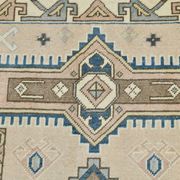 3x6 Cream Blue Oriental Vintage Rug, 109x187Cm