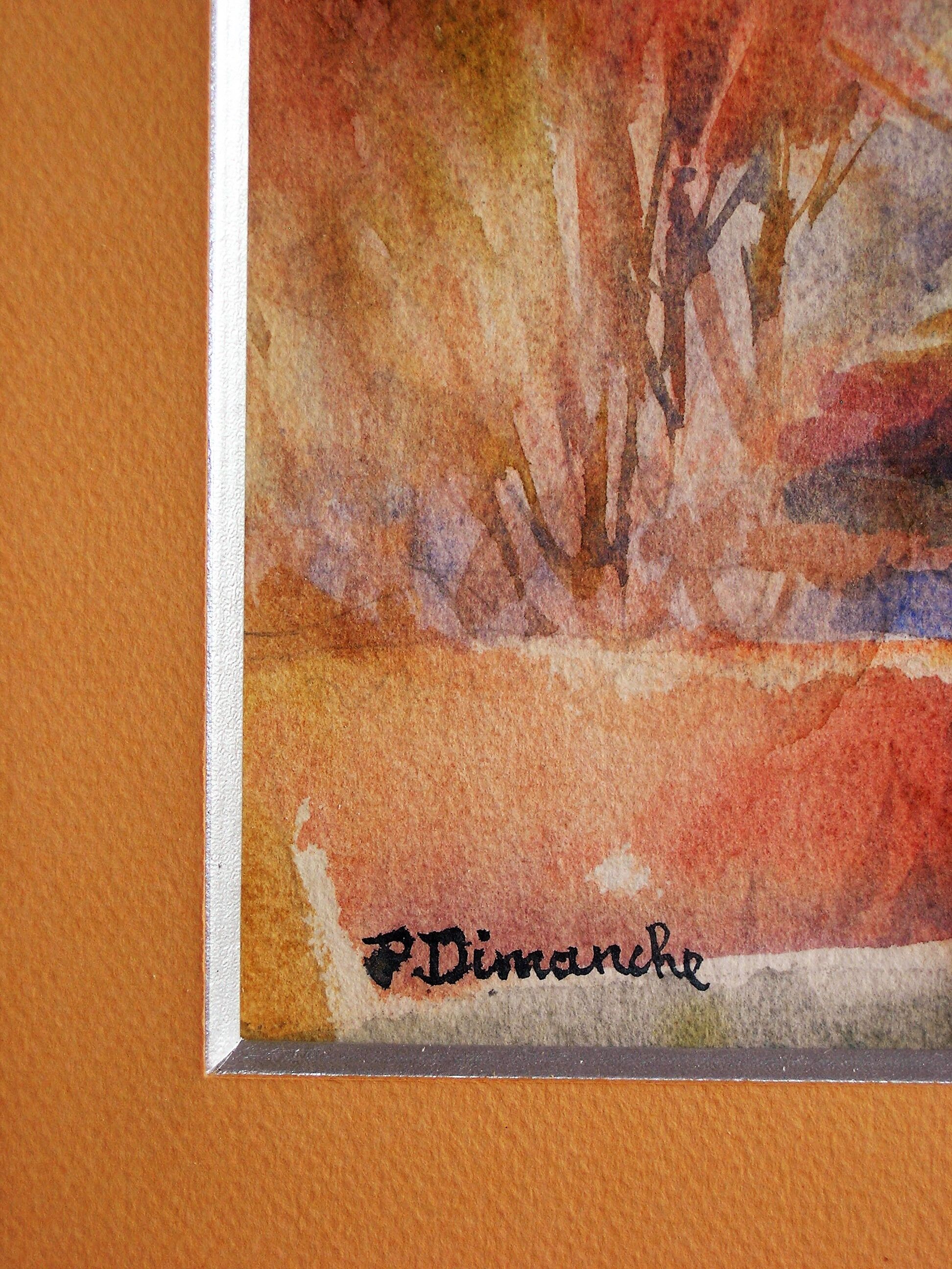 View of Village Indre-et-Loire by Pierre Dimanche (1919-1986)