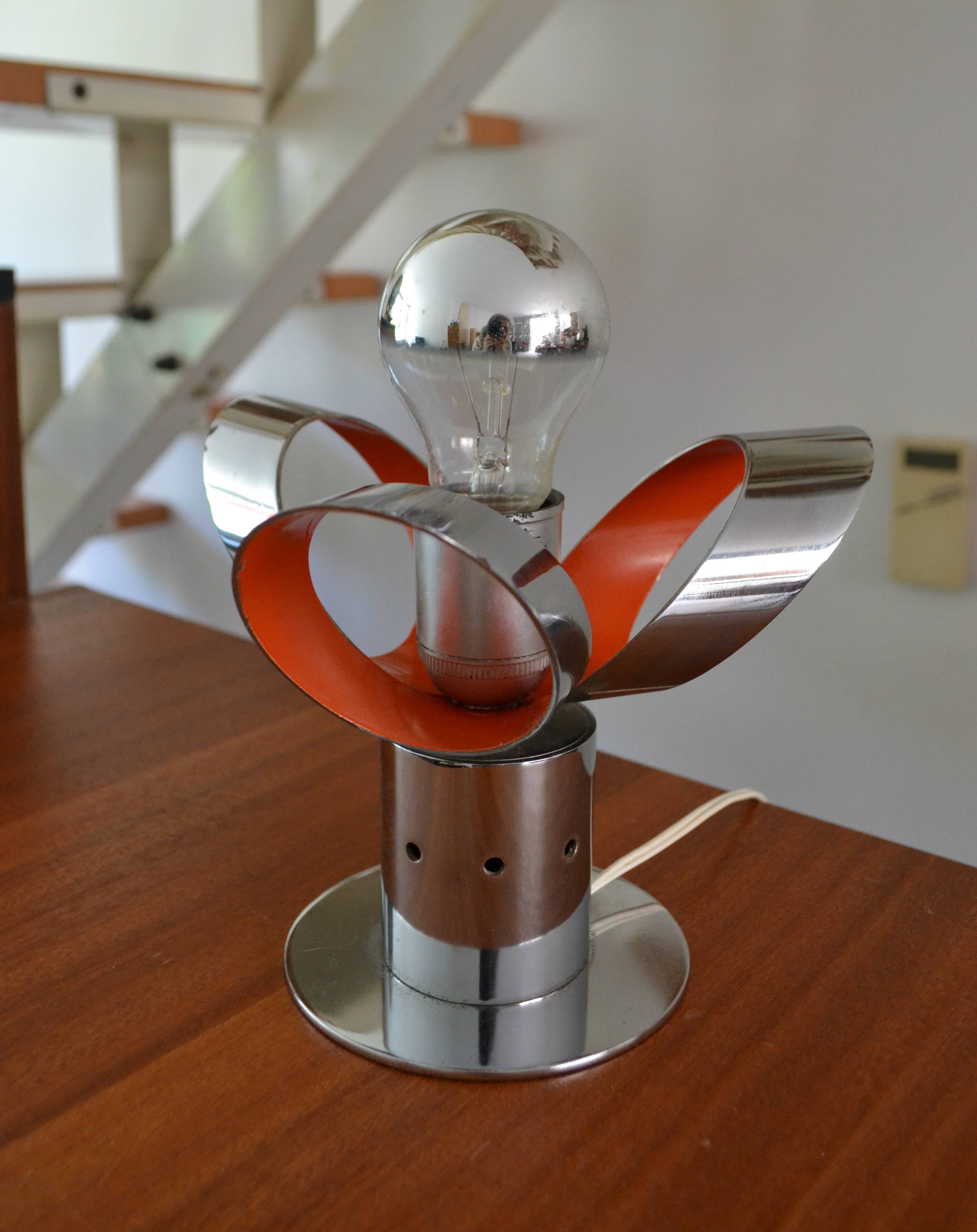 Raak flower lamp chromed metal