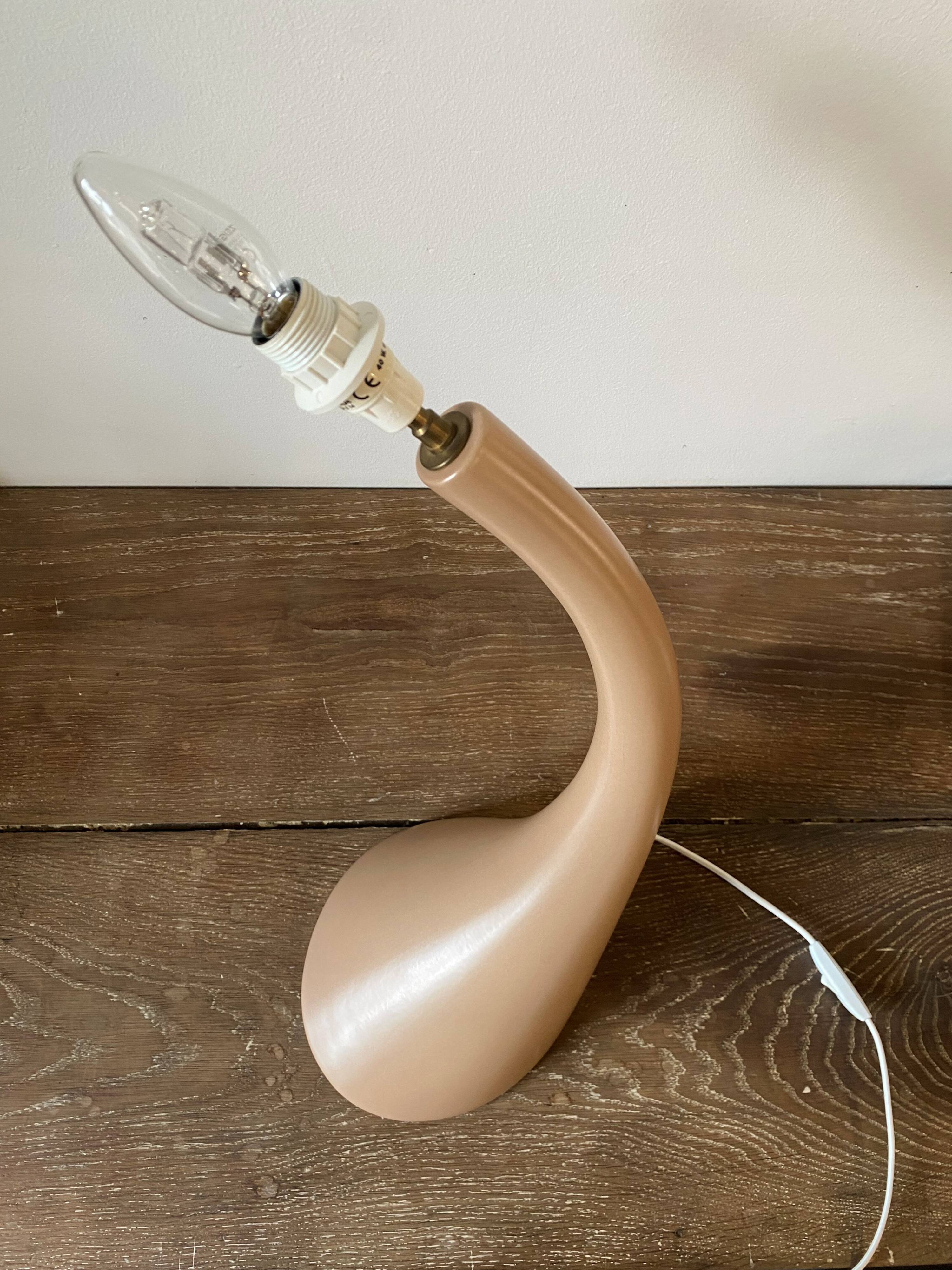 Kostka ceramic table lamp, gemo model, vintage 1970s