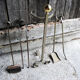 Former Steel and Brass Fireplace Servant: 4 Tools