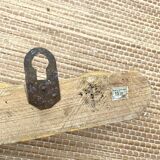 Antique wall-mounted coat rack in turned bamboo-style wood, 1930s-40s