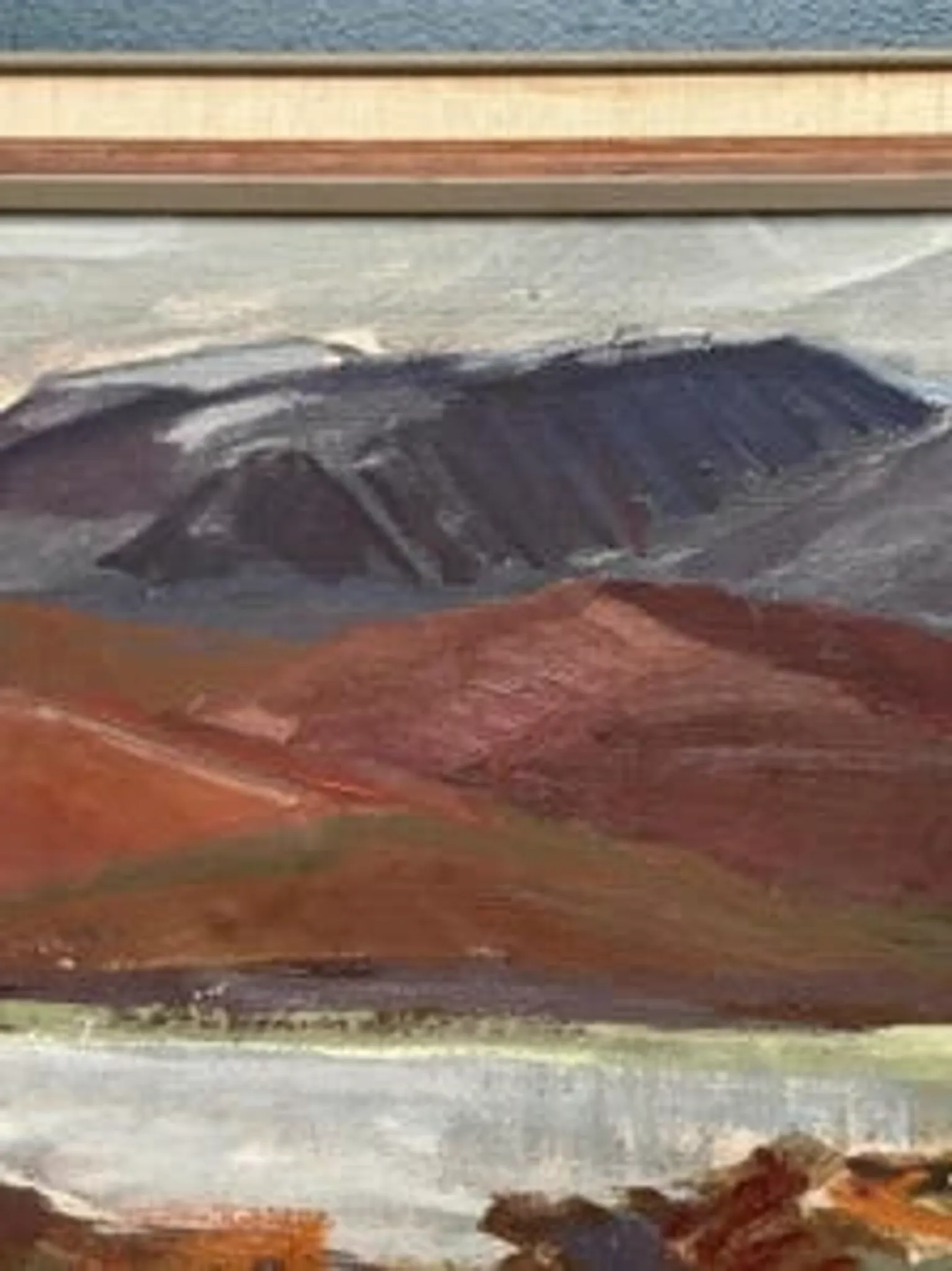 Swedish Oil on Canvas – “Mountains and Water” – Signed – Vintage & Framed