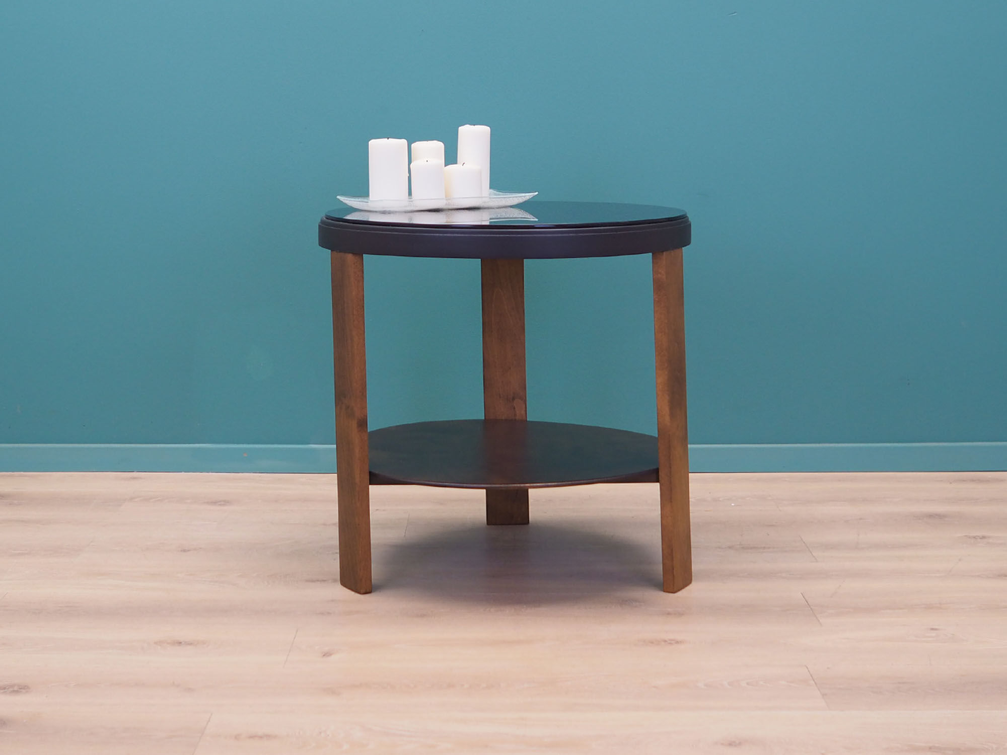 Walnut coffee table, danish design, 1970s, made in denmark