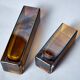 Pair of amber glass vases – Murano Sommerso style