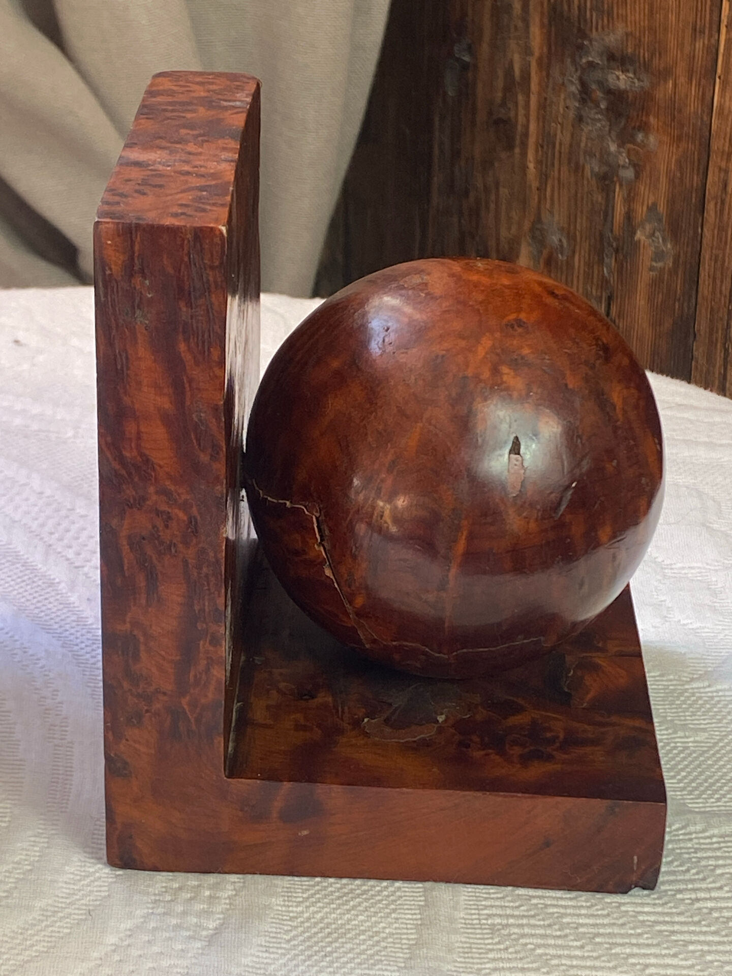 Pair of bookends, sphere, Art Deco