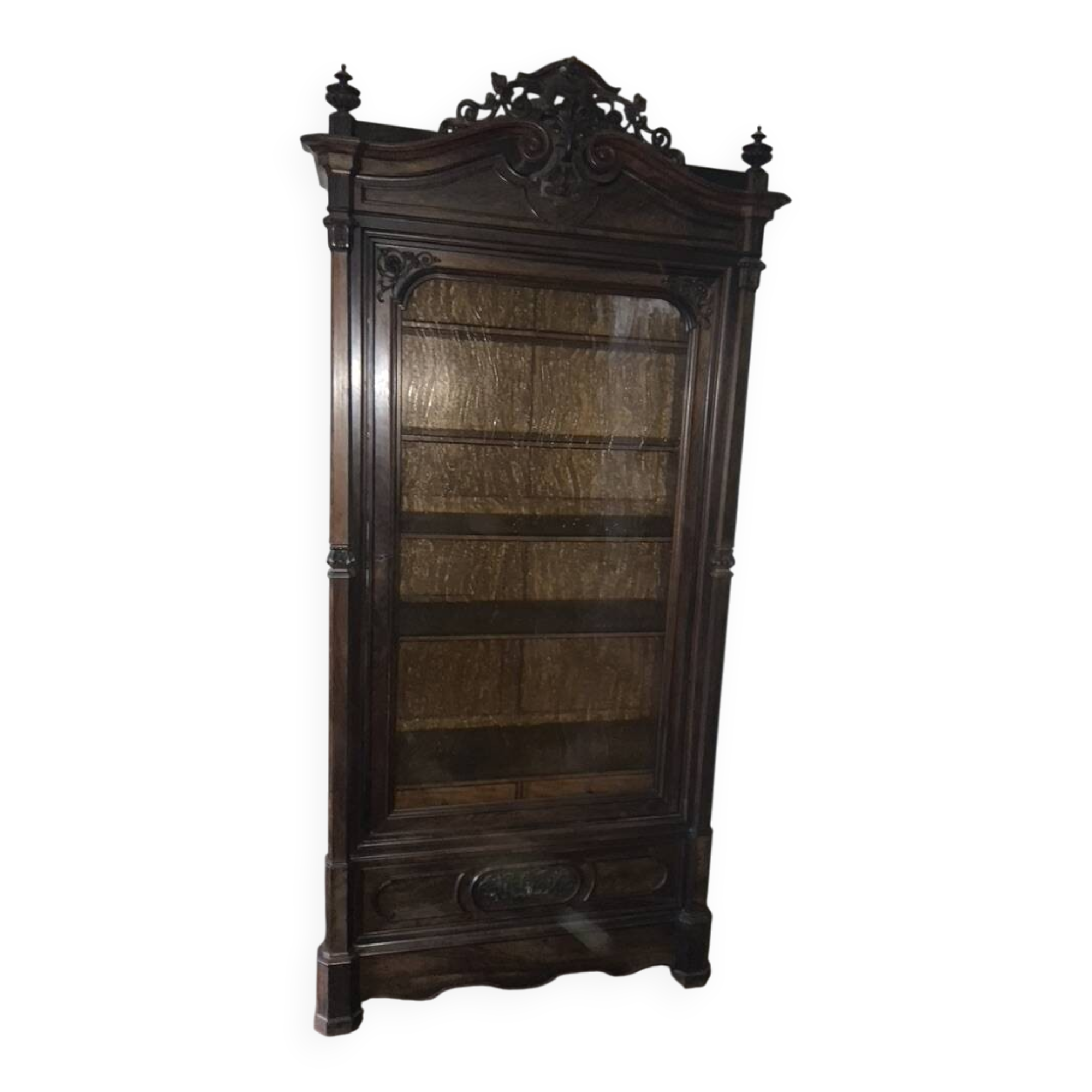 Bibliothèque-vitrine ancienne – Style néo-Renaissance / Henri II – XIXᵉ siè