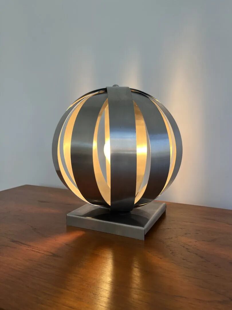 Lampe lune en chrome