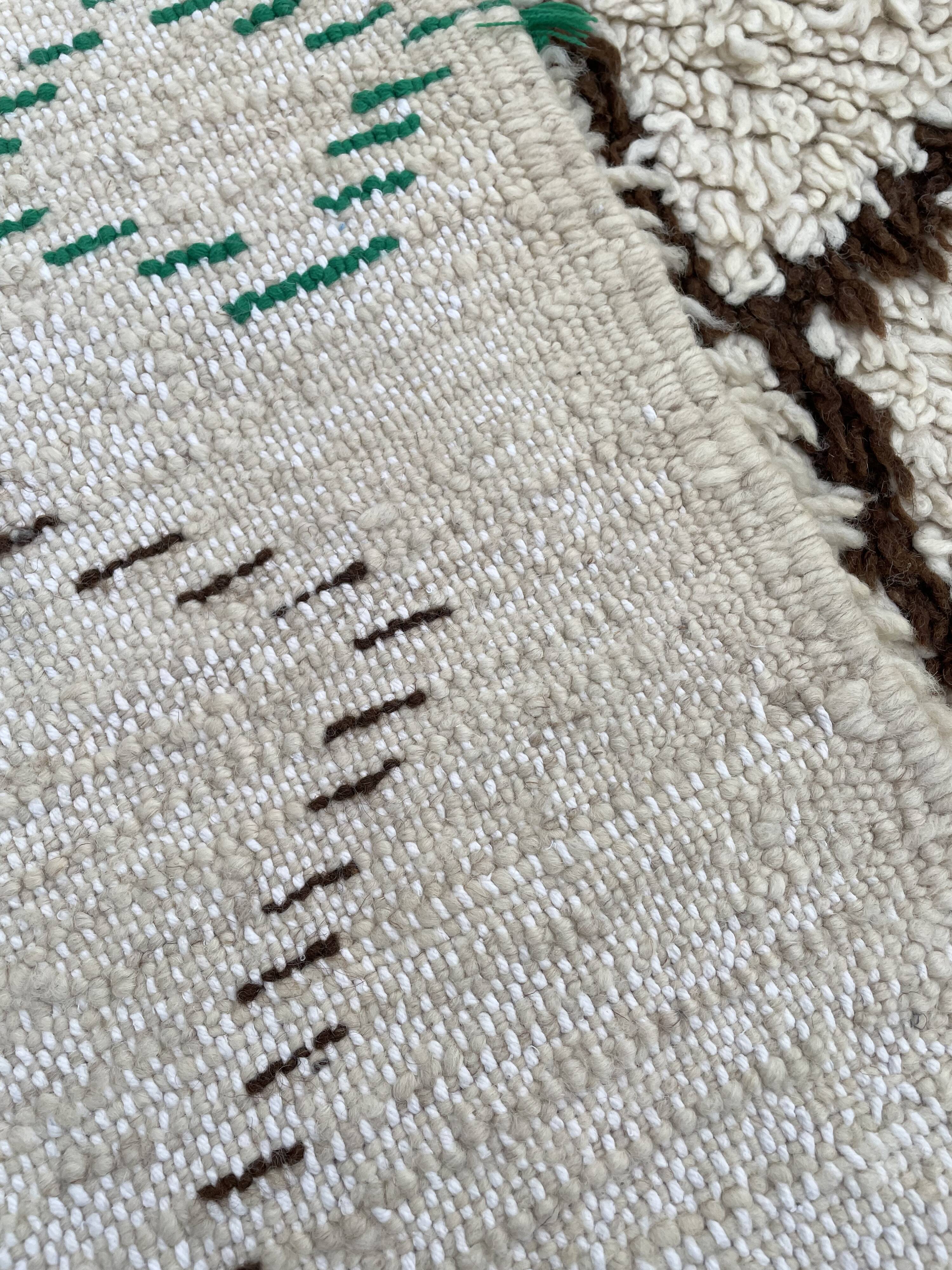 Small Berber Carpet Beni Ouarain 95x175 cm