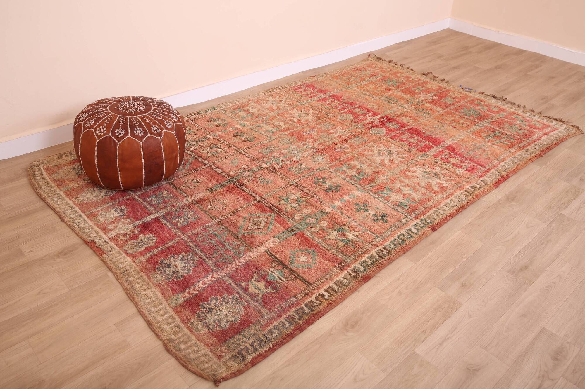 Vintage Moroccan Wool Rug 169 x 280 cm, Berber Handmade Rug Bohemian Style