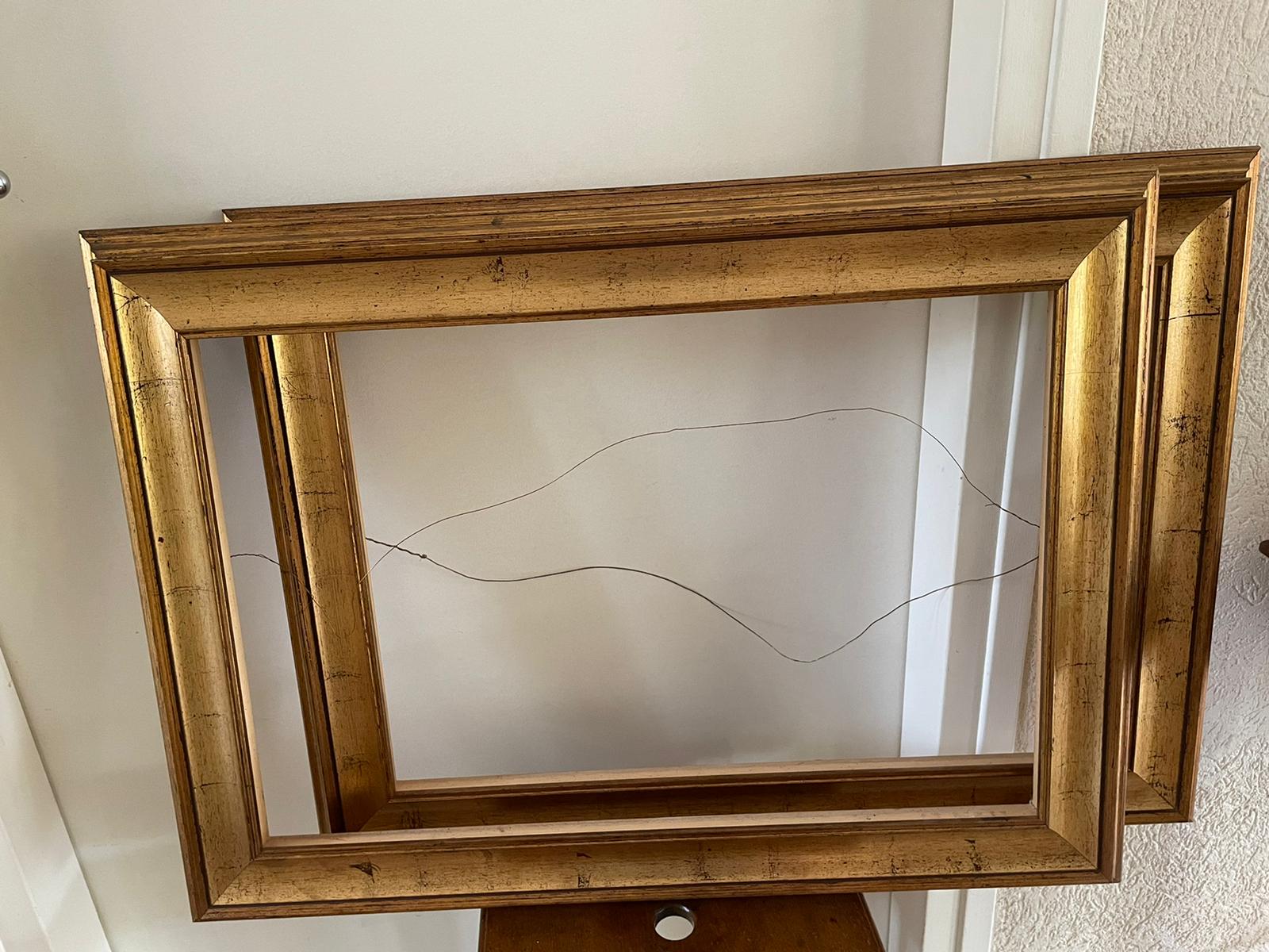 Old gilded wooden frame