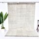 Tapis turc vintage fait main, marron et blanc, 7 x 10 cm, 209 x 298 cm,