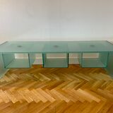 Roche bobois coffee table kyoto 146 x 46 x 50 glass sablé paris