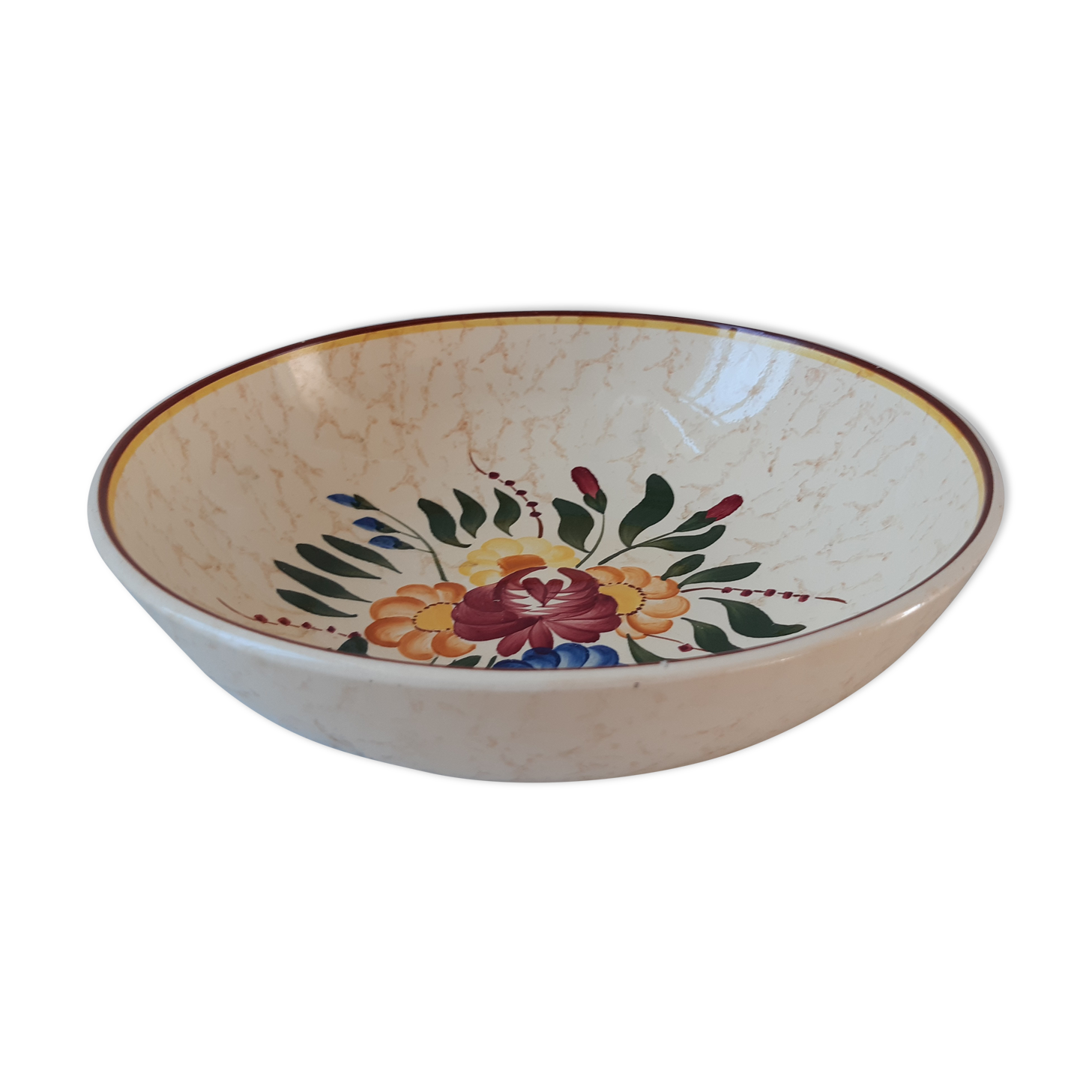 Salad bowl longchamp hand painted years 30-40