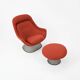 Fauteuil et repose-pieds par Warren Platner pour Knoll International, 1960s