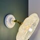 Vintage art deco wall lamp with white Clichy glass shade