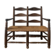 Wood and straw banquette