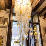 Venini Murano glass chandelier, Italy 1970s