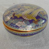 Dragon cloisonné enamel candy box