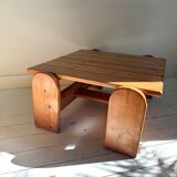 Brutalist pine coffee table