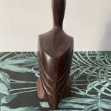 Carved wooden pelican. Dark wood.