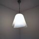 1970s Murano glass "Giglio" double dome pendant lamp by LAMPERTI